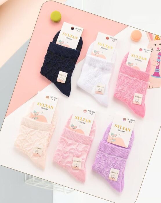 Носки детские тонкие «Syltan» №3094 (6-8, 8-10, 10-12) сетка (10 пар)