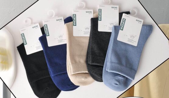 Носки подростковые тонкие «Корона» №416 (30-35, 35-40) однотонные (10 пар)