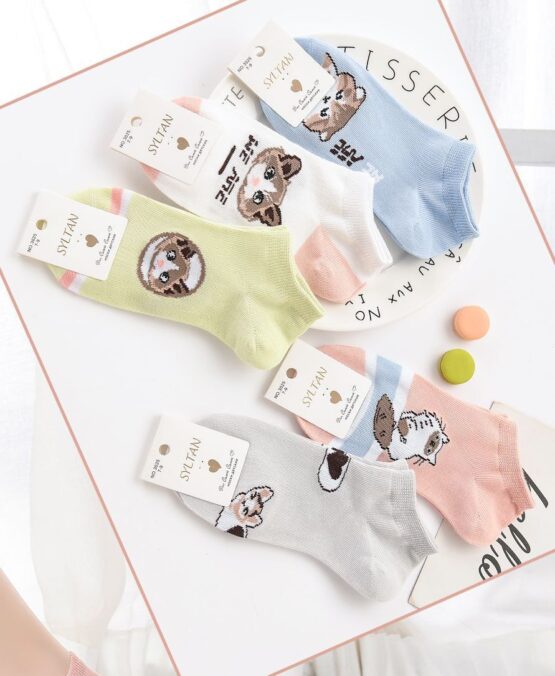 Носки детские тонкие «Syltan» №3025 (1-3, 4-6, 7-9) короткие, котик (10 пар)