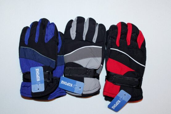 Перчатки детские «Корона» №9031, 9032, 9033 дутики (12 пар)