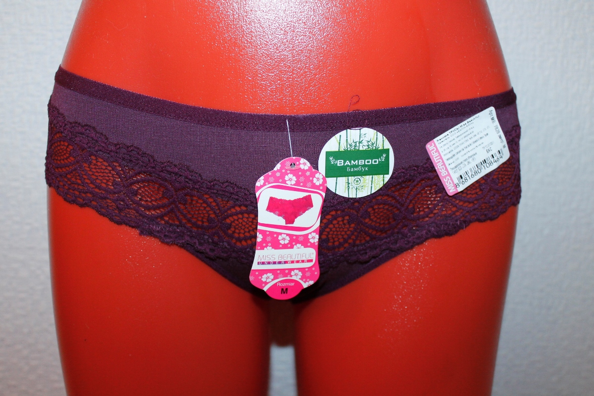 Трусы женские «Miss Beautiful» №7828 (M-XL) кружево сверху