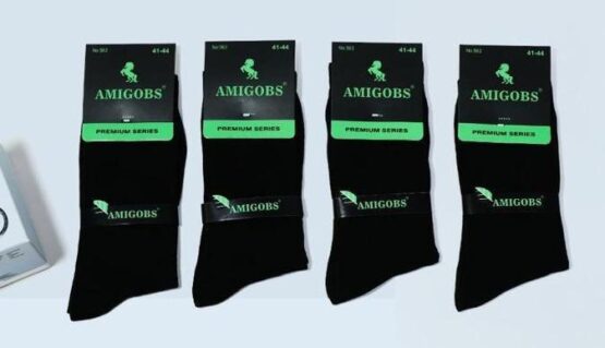 Носки мужские тонкие «Amigobs» №563 бамбук (12 пар)