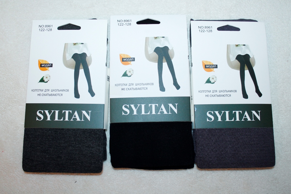 Колготки детские «Syltan» №8961 (122-164) модальные, однотонные