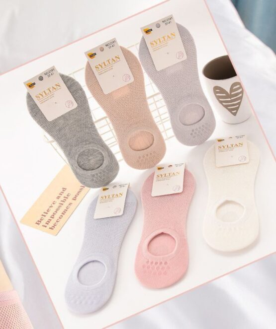 Следки женские хлопок «Syltan» №2191 глубокие, сетка (12 пар)