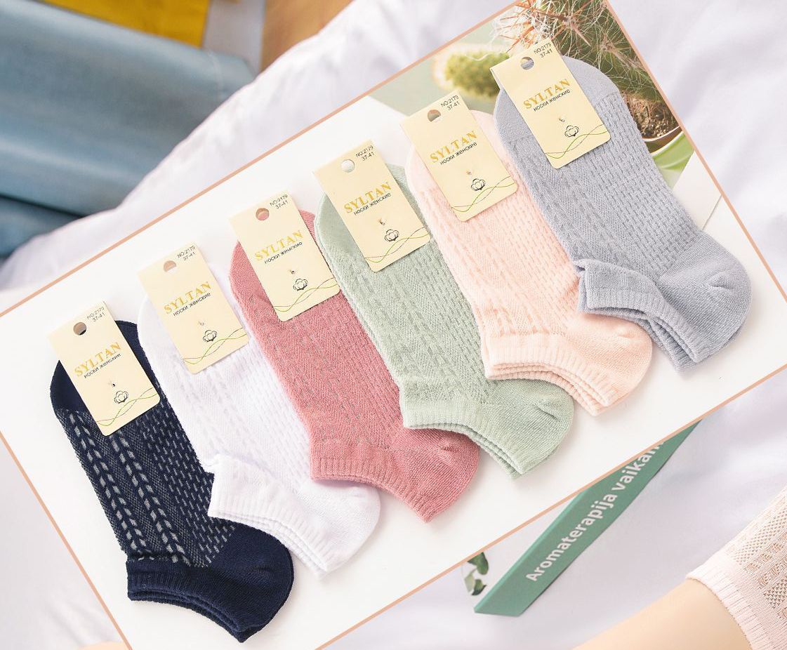 Носки женские короткие «Syltan» №2179 сетка (10 пар)