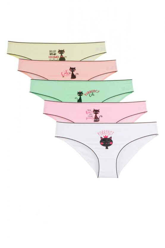 Трусы женские «Nicoletta» (M-2XL) узкий бок, ассорти с рисунком