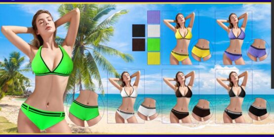 Купальник женский раздельный тройка №8877 (38-46)