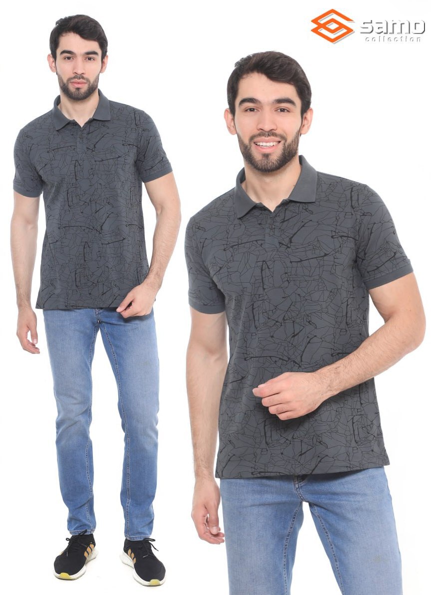 Рубашка-поло мужская «Samo» №М5858R, M5992 (M-3XL) короткий рукав