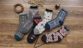 Носки женские теплые «Komax» №S8811-3 узоры (12 пар)