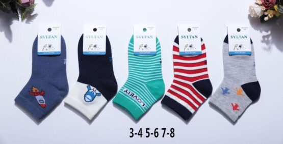 Носки детские тонкие «Syltan» №3156, 3057, 3291, 3279 (3-8 лет) (10 пар)