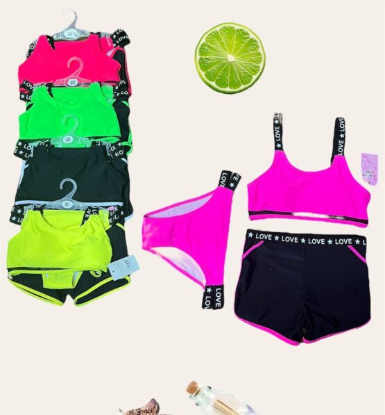 Купальник подростковый раздельный тройка №6039 (34-42)