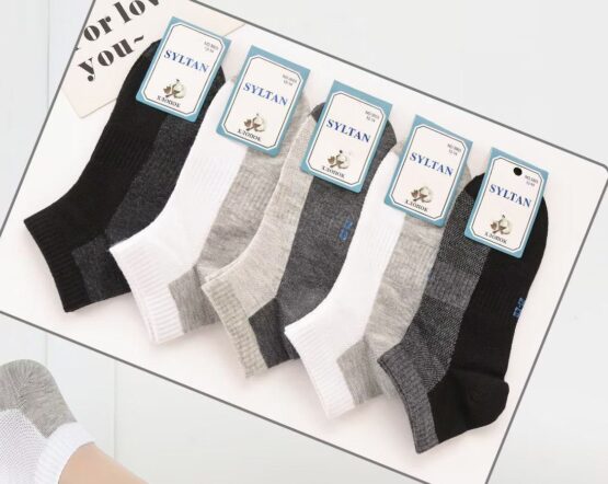 Носки детские тонкие «Syltan» №3903 (8-10, 10-12, 12-14) короткие, сетка, темный след (10 пар)