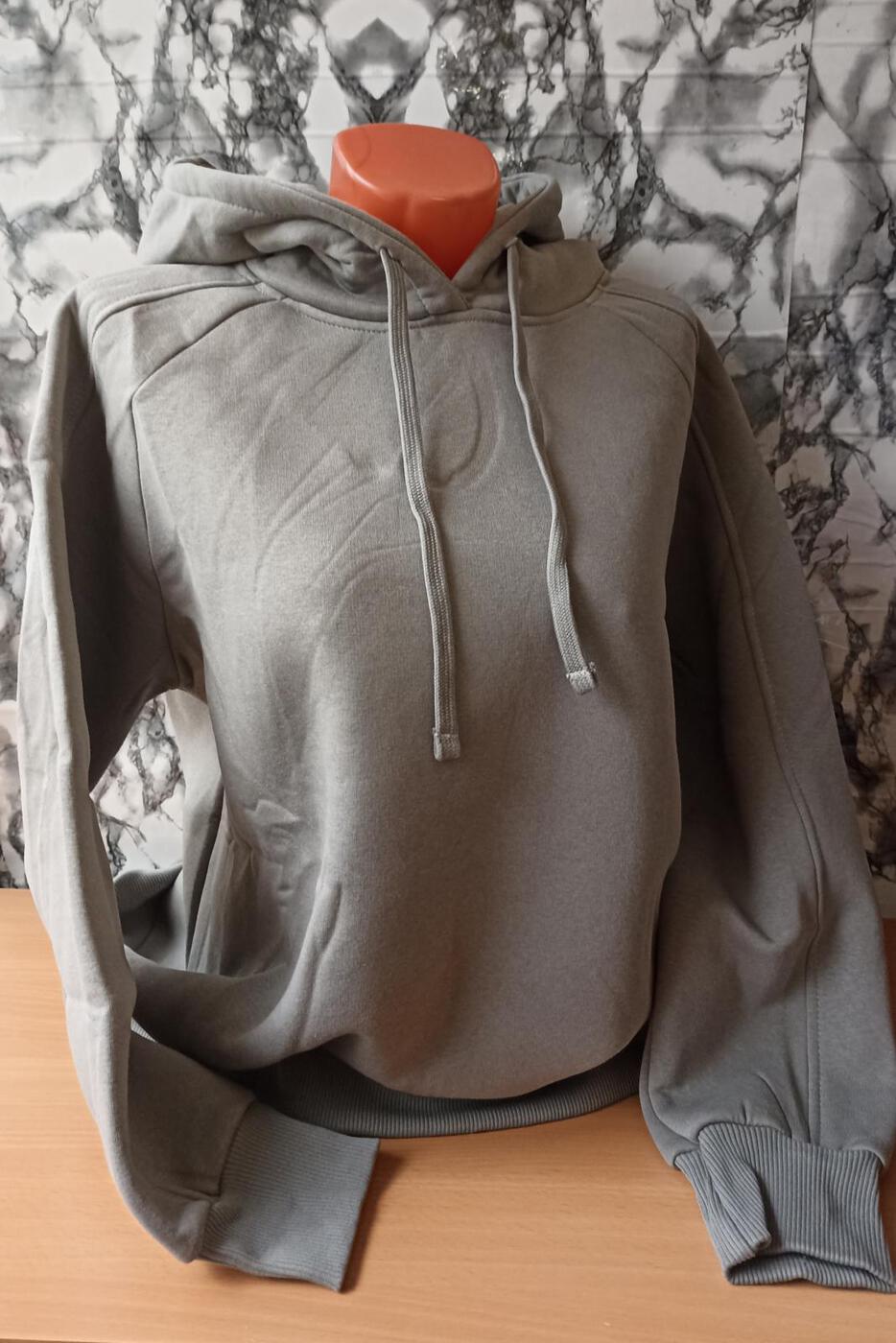 Толстовка женская «Samo» №17074 (M-3XL) реглан, начес, с капюшоном