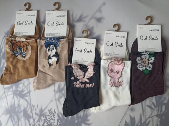 Носки женские тонкие «Amigobs» №1761 махровый рисунок (10 пар)