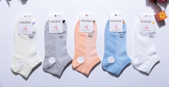 Носки женские короткие «Syltan» №2240 смайл, сетка (10 пар)