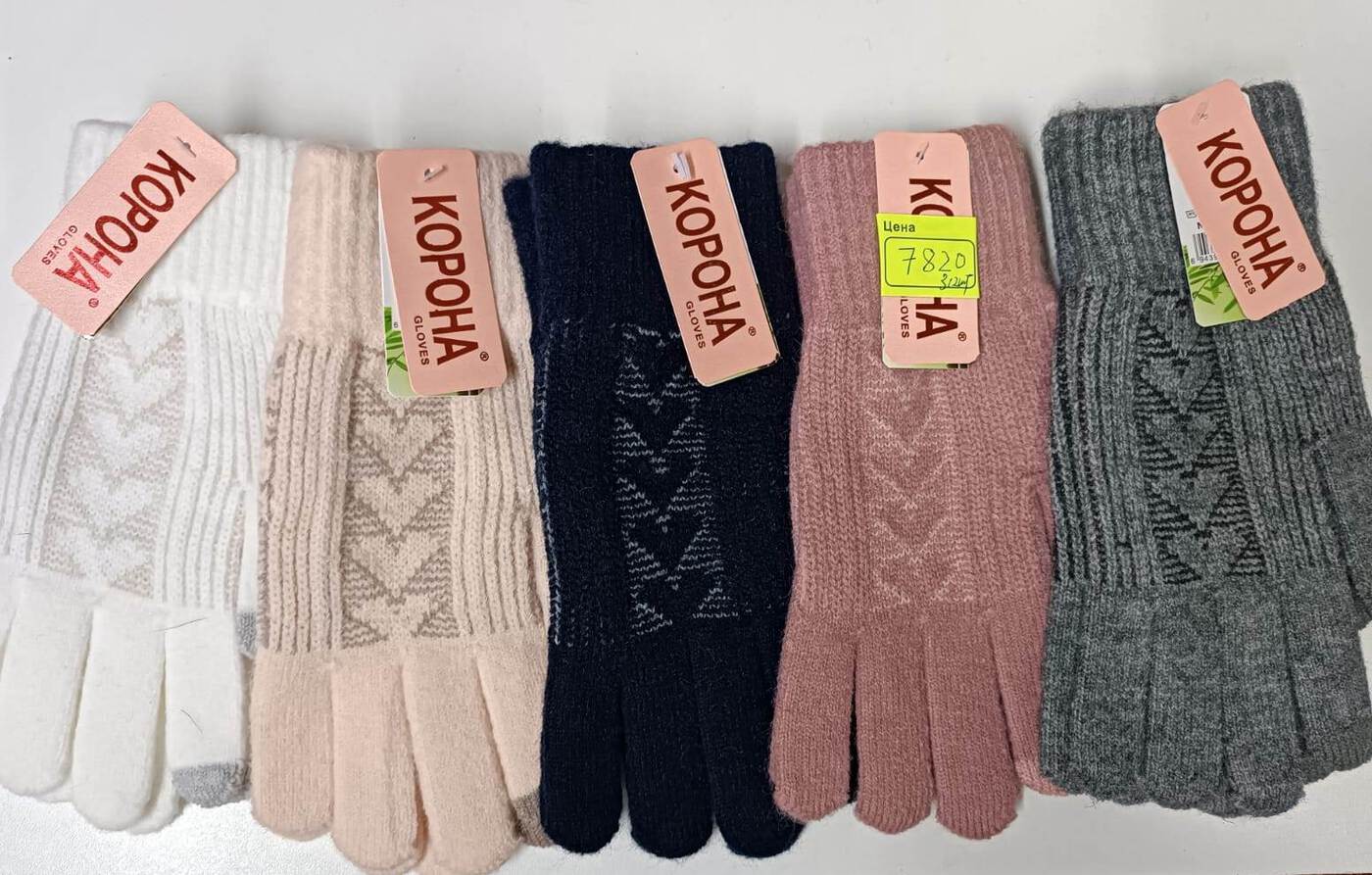 Перчатки женские «Корона» №G7820 сердечко (12 пар)