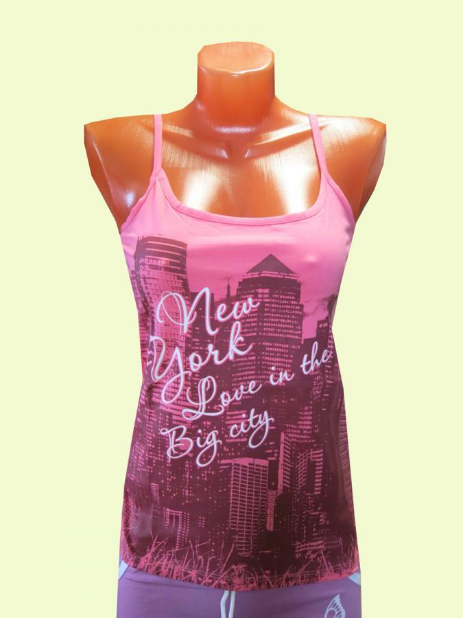 Майка женская «T-SOD» №3101 (S-XL) бретелька, с рисунком