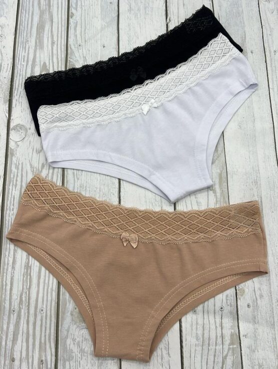 Трусы женские «Nicoletta» №114514 (M-XL) полушорты, кружевной пояс