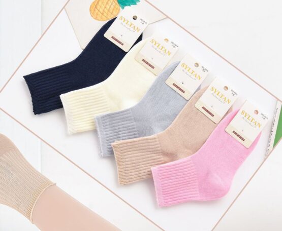 Носки детские тонкие «Syltan» №3975 (3-4, 5-6, 7-8) однотонные (10 пар)