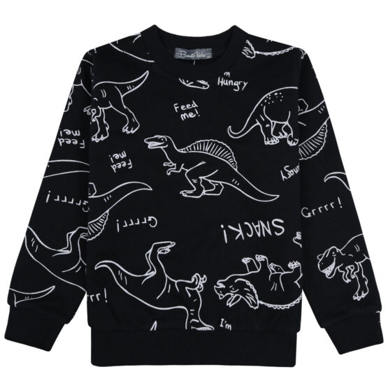 Толстовка (свитшот) детская «Bonito» №1518 (3-7 лет) на мальчика, динозавры