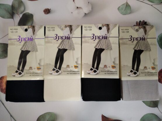 Колготки детские «Зувэй» №С3564 (122-152) модальные, однотонные