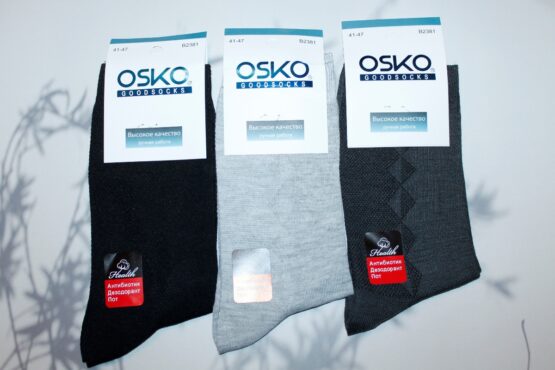 Носки мужские тонкие «Osko» №2381, 2383 ромб (12 пар)