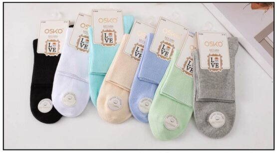 Носки женские тонкие «Osko» №А1604 резинка (10 пар)