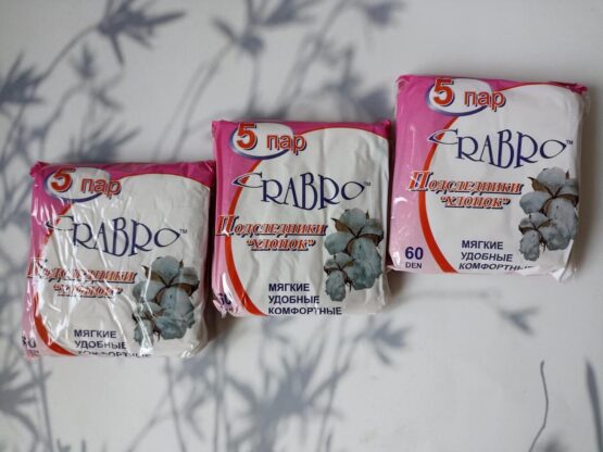 Следки капроновые «Crabro 60 DEN» хлопок (5 пар)