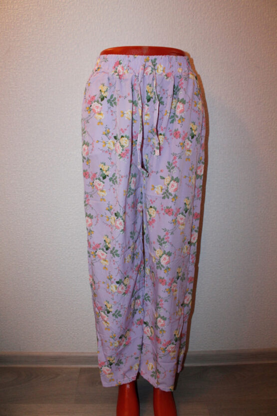 Брюки женские «Наташа» №С206 (6XL) с цветами