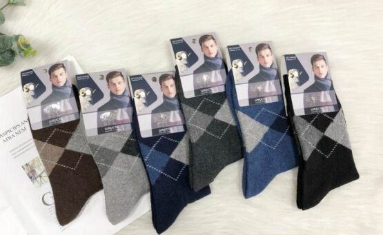 Носки мужские теплые «BFL» НА519, 521, 522, 524, 523, 526 тонкая ангора (12 пар)