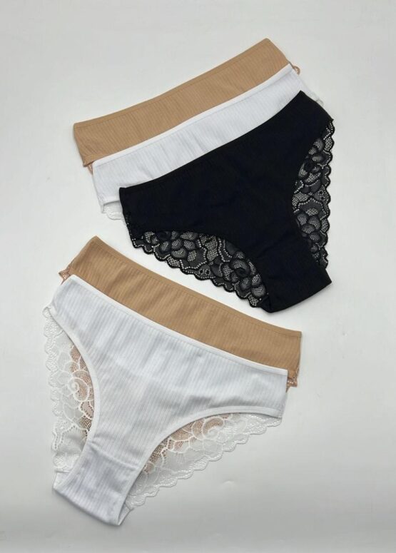 Трусы женские «Nicoletta» №163587 (M-XL) рубчик, кружево сзади