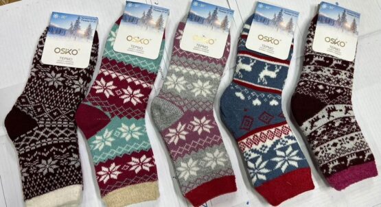 Носки женские теплые «Osko» №1028 термо, начес (12 пар)