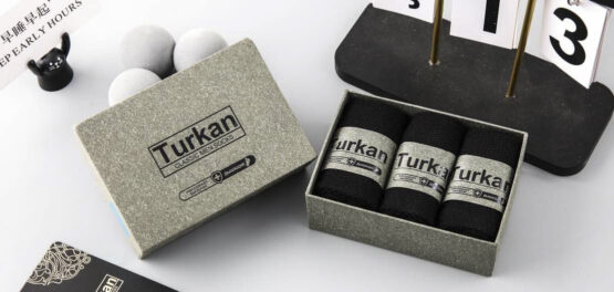 Носки мужские тонкие «Turkan» №575 коробка 3 пары