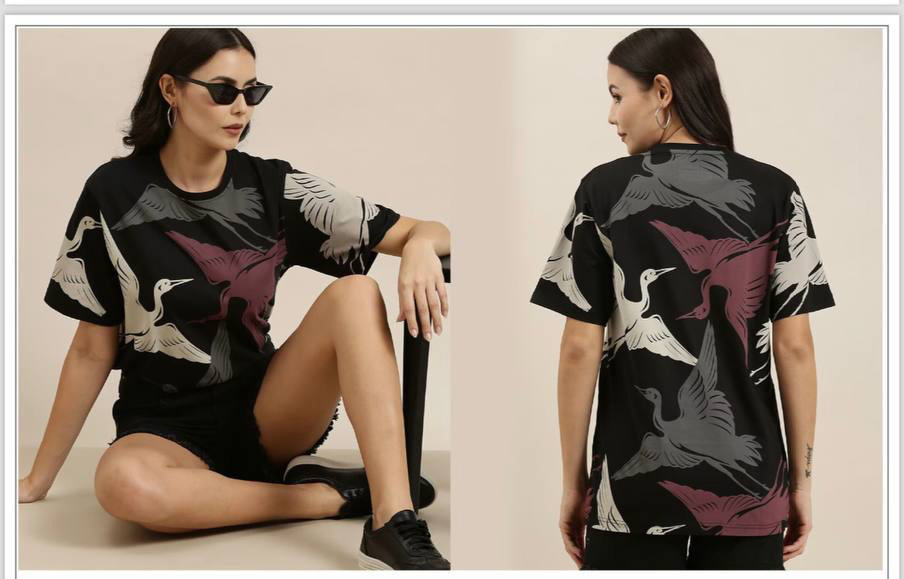 Футболка женская «Samo» (48-56, M-3XL) хлопок, принт