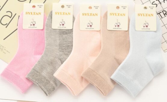 Носки детские тонкие «Syltan» №3271 (1-6 лет) однотонные (10 пар)