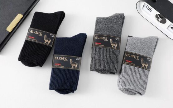 Носки мужские теплые «Elise’s» №5016 лама (12 пар)