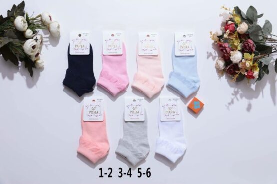 Носки детские тонкие «Роза» №3618 (1-2, 3-4, 5-6) рюши (10 пар)