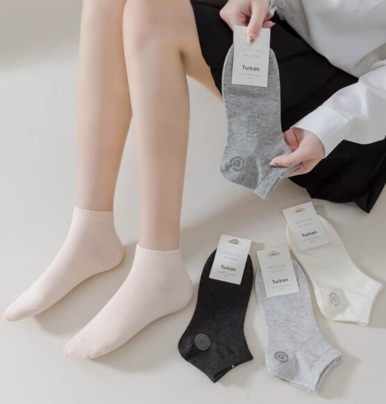 Носки женские короткие «Turkan» №В0112 однотонные (10 пар)