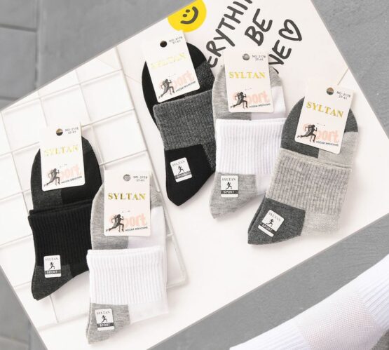 Носки женские тонкие «Syltan» №2178 спорт, темный след (10 пар)