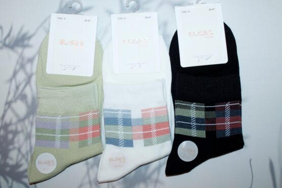 Носки женские тонкие «Elise’s» №D95 клетка (10 пар)