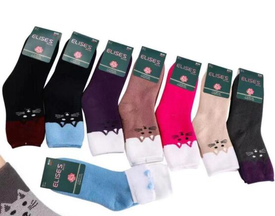 Носки женские теплые «Elise’s» №В211, В212 начес (12 пар)