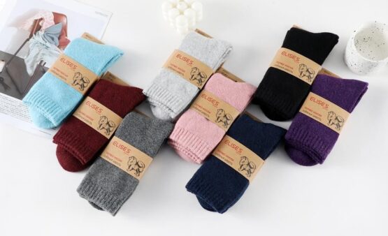 Носки женские теплые «Elise’s» №В6001 собачья шерсть (12 пар)