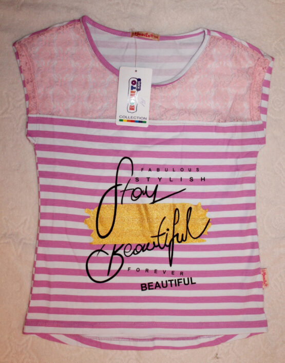 Футболка детская «Bonito» №1198 (5-9 лет) ажурная