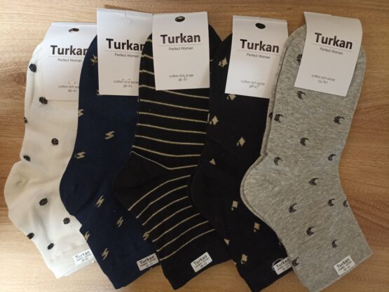 Носки женские тонкие «Turkan» №62503 люрекс (10 пар)