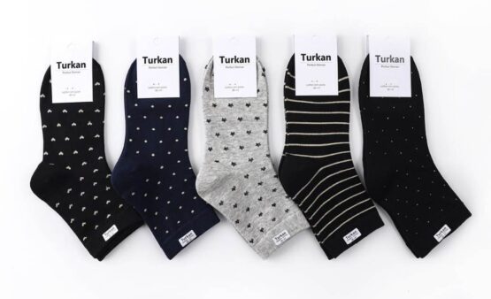 Носки женские тонкие «Turkan» №62502 рисунок люрекс (10 пар)