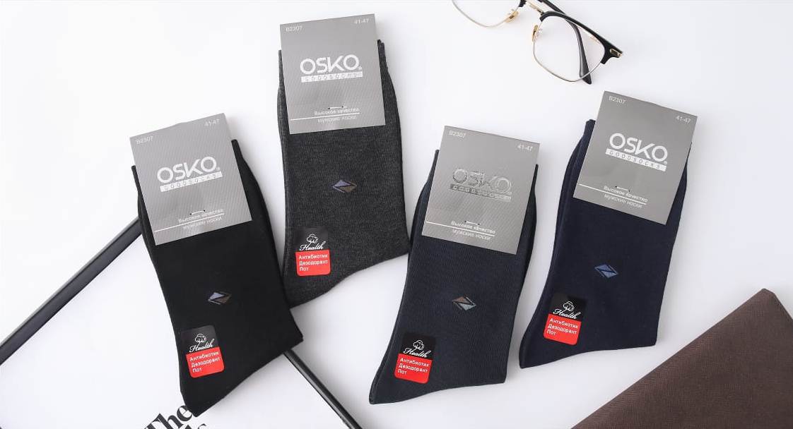 Носки мужские тонкие «Osko» №2306, 2307 (12 пар)