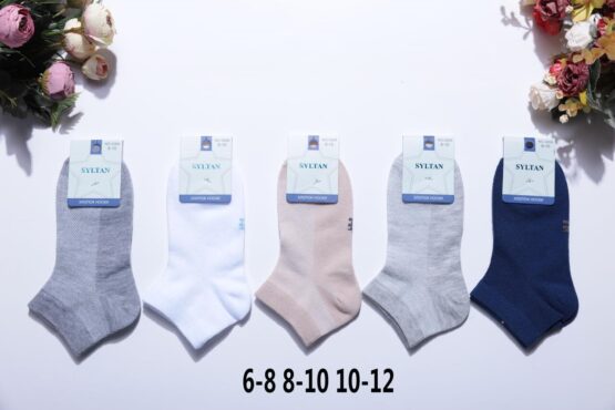 Носки детские тонкие «Syltan» №3269 (6-12 лет) короткие, сетка (10 пар)
