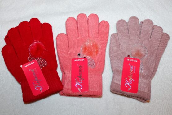 Перчатки детские «Корона» №Е0106 пушок (12 пар)