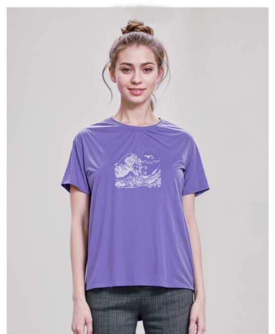 Футболка женская «Samo» (44-54, XS-XL) принт, эластан