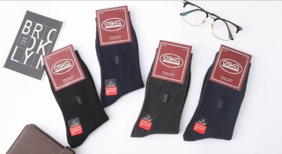 Носки мужские тонкие «Osko» №В2304 бордовая этикетка (12 пар)